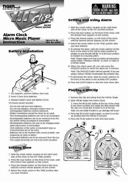 Hasbro Clock Radio Alarm Clock Micro Music Player-page_pdf